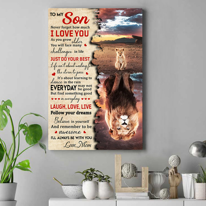 To My Son Never Forget How Much I Love You Poster And Canvas - Gift for your Son - Poster Canvas 14 - PT98 - DO99