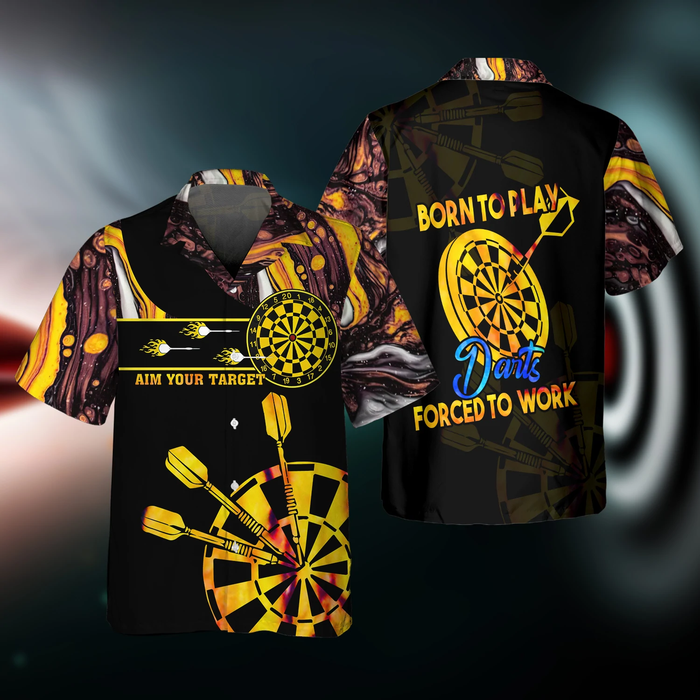 Born To Play Darts - 3D Hawaiian Shirt for Men and women