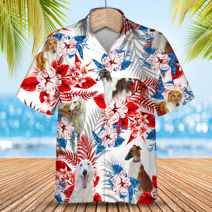 Borzoi Hawaiian Shirt -  Gift for Summer, Summer aloha shirt, Hawaiian shirt for Men and women