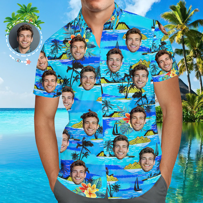 Custom Face Hawaiian Shirt Men's Gang Style