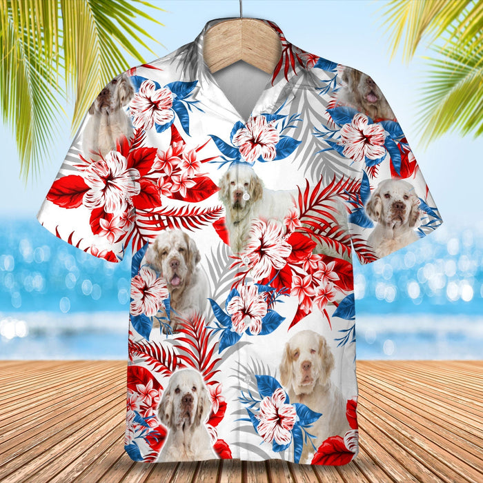 Clumber Spaniel Hawaiian Shirt -  Gift for Summer, Summer aloha shirt, Hawaiian shirt for Men and women