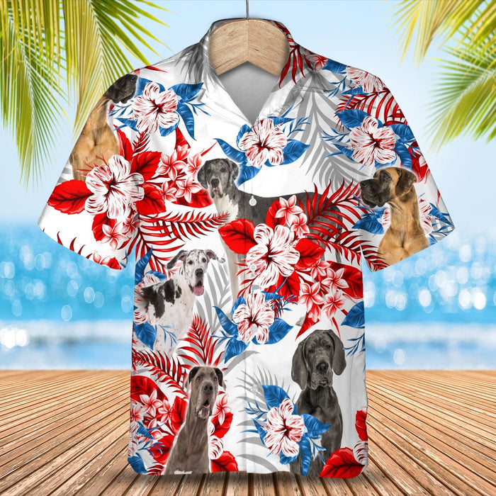 Great Dane Hawaiian Shirt - Gift for Summer, Summer aloha shirt, Hawaiian shirt for Men and women