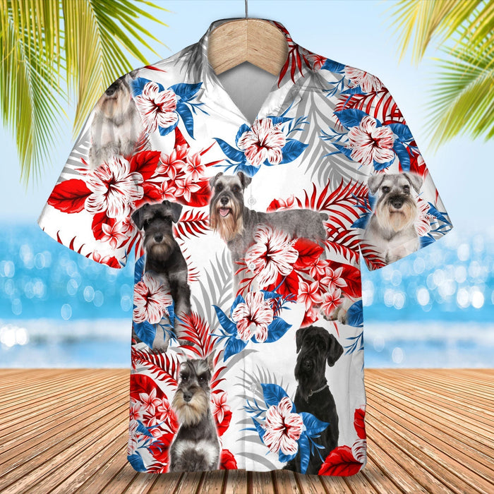 Schnauzer Hawaiian Shirt - Gift for Summer, Summer aloha shirt, Hawaiian shirt for Men and women