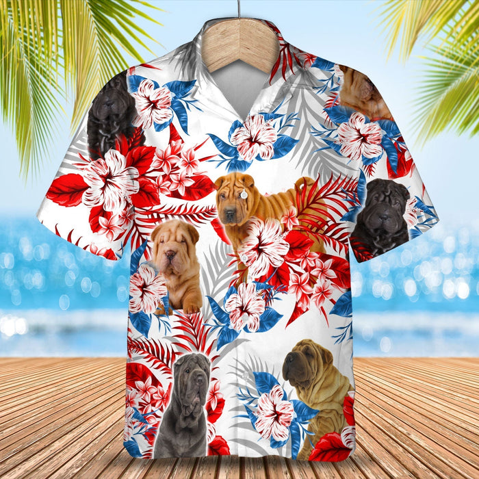 Shar Pei Hawaiian Shirt -  Gift for Summer, Summer aloha shirt, Hawaiian shirt for Men and women